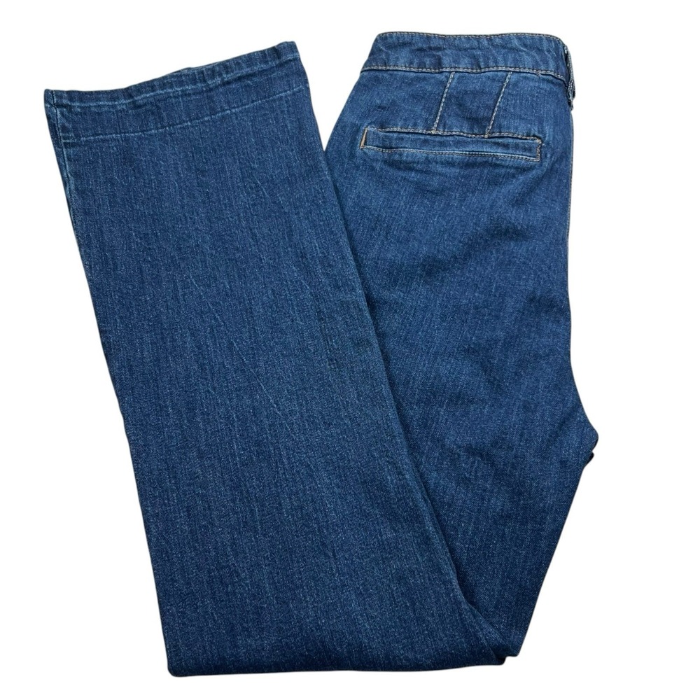 Oat New York Womens‎ 10/30 Flare Leg Dark Wash High Rise Denim Jeans